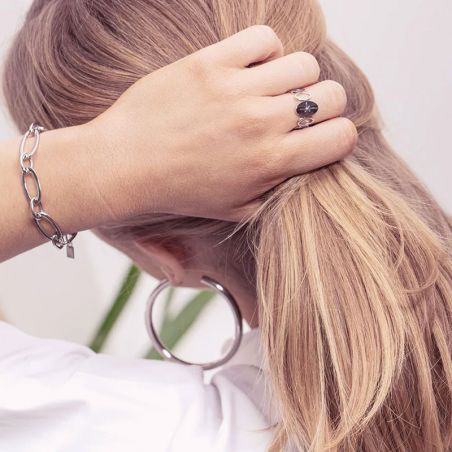 Bague acier homme & femme : bague en acier doré, noir, rose - bagues-acier - edora - 2