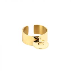 Bague femme zag solaria acier doré srl3474-01uni - bagues-acier - edora - 0