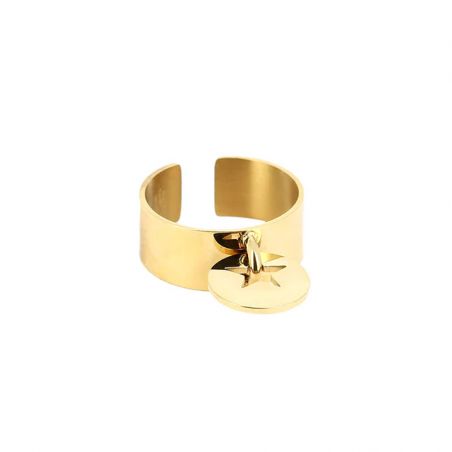 Bague acier homme & femme : bague en acier doré, noir, rose - bagues-acier - edora - 1