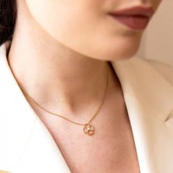 Collier femme zag adone acier doré sns25388-01wht - colliers-acier - edora - 1