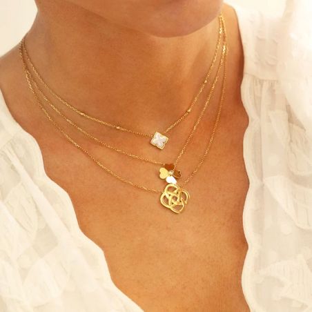 Collier homme & femme: chaine en or & argent, pendentif, sautoir - colliers-acier - edora - 2