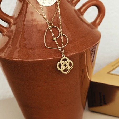 Collier femme zag infini acier doré sns25365-01uni – colliers acier