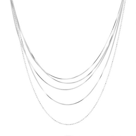 Collier homme & femme: chaine en or & argent, pendentif, sautoir - colliers-acier - edora - 1