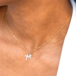 Collier femme zag quatro acier doré sns25812-01wht - colliers-acier - edora - 1