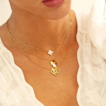 Collier homme & femme: chaine en or & argent, pendentif, sautoir - colliers-acier - edora - 2