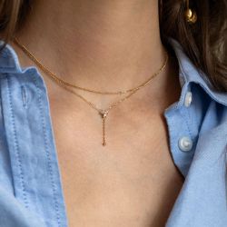 Collier femme zag rosillo acier doré snx21752-01wht - colliers-acier - edora - 1