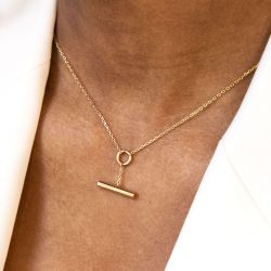 Collier femme zag furio acier doré snm25263-01uni - colliers-acier - edora - 1