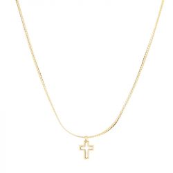 Collier femme zag olyde acier doré sns24282-01sel - colliers-acier - edora - 0