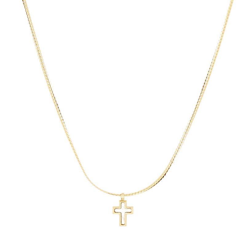 Collier femme zag olyde acier doré sns24282-01sel - colliers-acier - edora