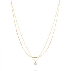 Collier femme zag thaumas acier doré sns24463-01wht - colliers-acier - edora - 0