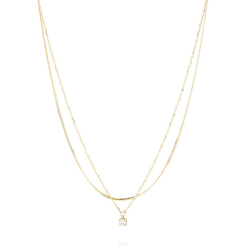 Collier femme zag thaumas acier doré sns24463-01wht - colliers-acier - edora