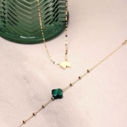 Collier femme zag velaquez acier doré sns07970-01sel - colliers-acier - edora - 2