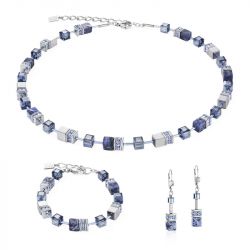 Bracelet femme coeur de lion geocube® sodalite et hématite bleu 4017300700 - bracelets-acier - edora - 2