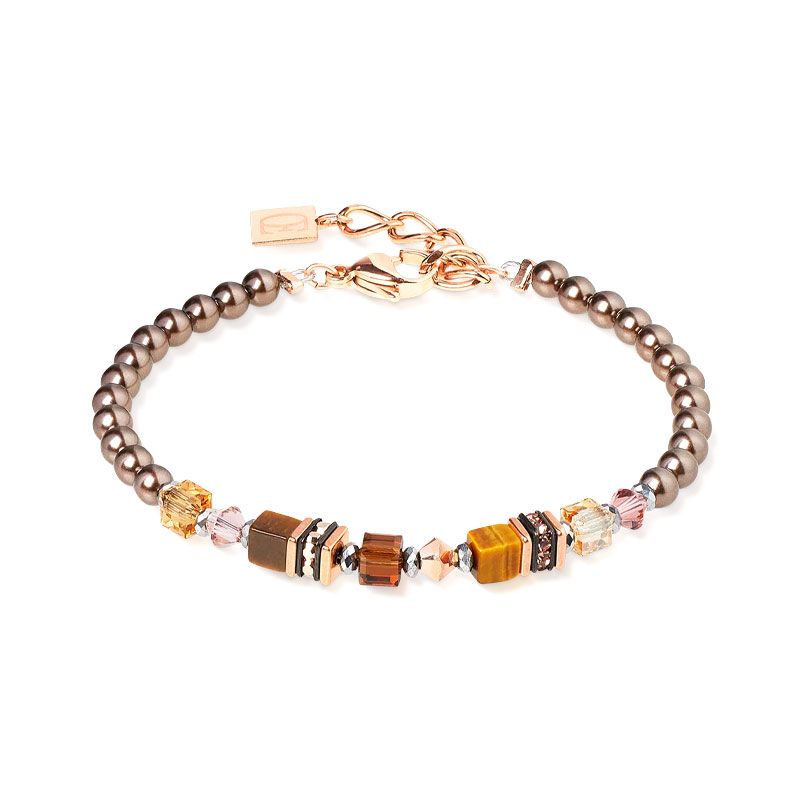 Bracelet femme coeur de lion princess earth glow or rose-marron 2103301100 - bracelets-acier - edora