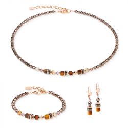 Bracelet femme coeur de lion princess earth glow or rose-marron 2103301100 - bracelets-acier - edora - 1