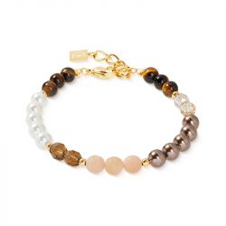 Bracelet femme coeur de lion precious elysia or-marron 4244301100 - bracelets-acier - edora - 2