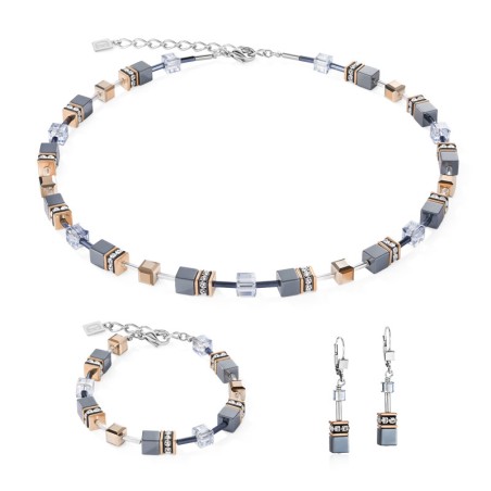 Collier femme coeur de lion geocube® bleu glacier 4015100730 – colliers acier