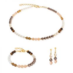 Collier femme coeur de lion precious elysia or-marron 4244101100 - colliers-acier - edora - 1