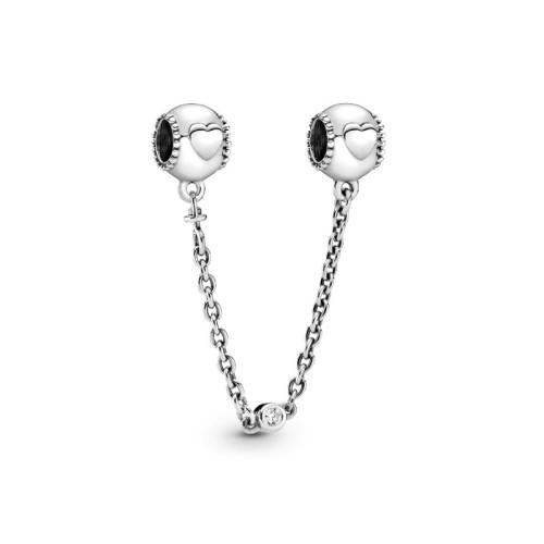 Charm femme PANDORA Clip Chaîne de Confort Cœurs En Relief Argent Massif 796457CZ-05