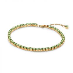 Bracelet femme pandora rivière vert scintillant métal doré à l'or 14 carats 561469c02-20 - bracelet-argent-femme - edora - 0