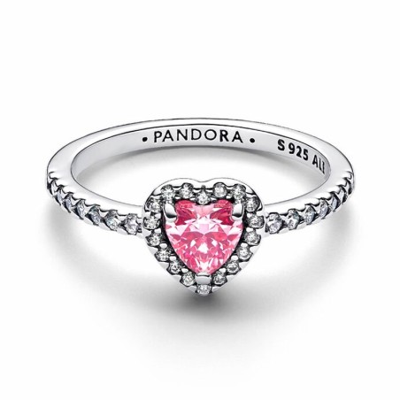 Bague femme pandora bague cœur rose surélevé argent massif 198421c03 – bagues argent femme