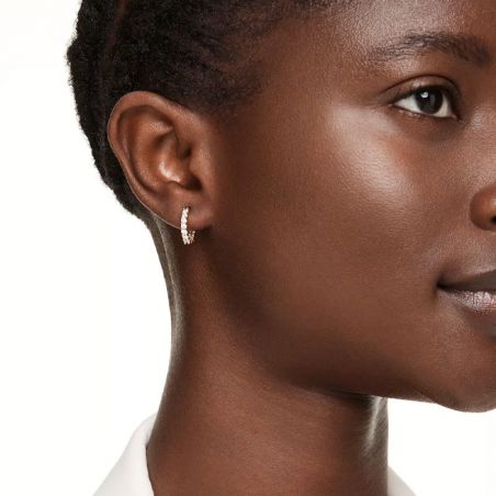 Creoles femme: créoles argent, or 18 carats & créoles or blanc - creoles - edora - 2