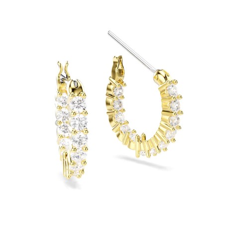 Boucles d'oreilles femme créoles swarovski matrix métal doré 5733398 – créoles