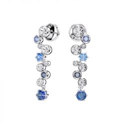 Boucles d'oreilles femme pendantes swarovski constella métal rhodié et cristaux 5732775 - pendantes - edora - 0