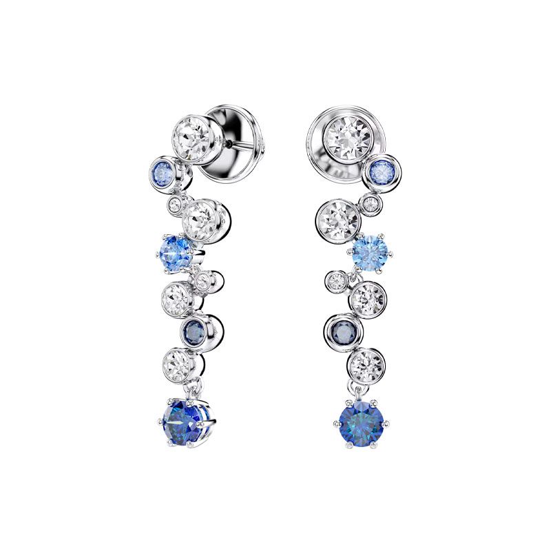 Boucles d'oreilles femme pendantes swarovski constella métal rhodié et cristaux 5732775 - pendantes - edora