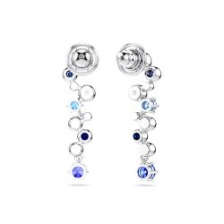 Boucles d'oreilles femme pendantes swarovski constella métal rhodié et cristaux 5732775 - pendantes - edora - 2