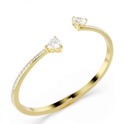 Bracelet femme jonc swarovski mesmera métal doré et cristaux 5733474 - joncs - edora - 1