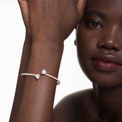 Bracelet femme jonc swarovski mesmera métal doré et cristaux 5733474 - joncs - edora - 2