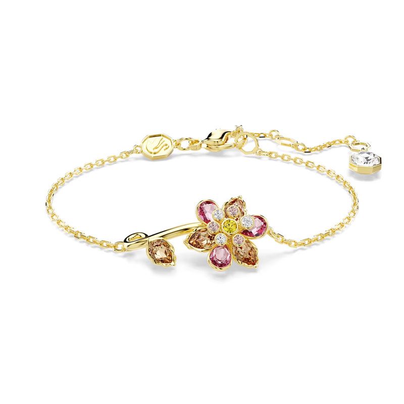 Bracelet femme swarovski idyllia métal doré et cristaux - bracelets-fantaisie - edora