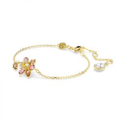 Bracelet femme swarovski idyllia métal doré et cristaux - bracelets-fantaisie - edora - 2