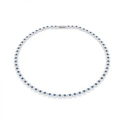 Collier femme swarovski angelic métal rhodié et cristaux 5733402 - colliers-fantaisie - edora - 0