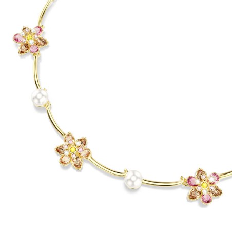 Collier femme swarovski idyllia métal doré et cristaux 5732388 – colliers fantaisie