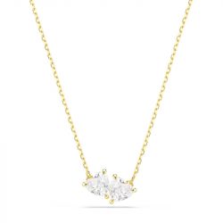 Collier femme swarovski tennis mesmera métal doré et cristaux 5733475 - colliers-fantaisie - edora - 0