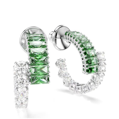 Boucles d'oreilles femme créoles swarovski métal rhodié et cristaux 5732264 – créoles