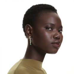 Boucles d'oreilles femme pendantes swarovski constella métal doré et cristaux 5732248 - pendantes - edora - 1