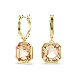 Boucles d'oreilles femme pendantes swarovski millenia métal doré et cristaux 5731148 - pendantes - edora - 0