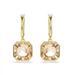 Boucles d'oreilles femme pendantes swarovski millenia métal doré et cristaux 5731148 - pendantes - edora - 2
