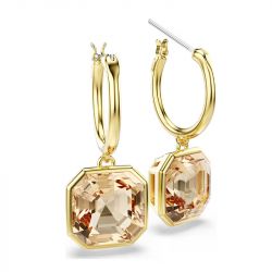 Boucles d'oreilles femme pendantes swarovski millenia métal doré et cristaux 5731148 - pendantes - edora - 3