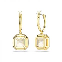 Boucles d'oreilles femme pendantes swarovski millenia métal doré et cristaux 5731148 - pendantes - edora - 4