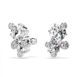 Boucles d'oreilles femmes puces swarovski constella métal rhodié 5732253 - puces - edora - 2