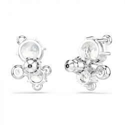 Boucles d'oreilles femmes puces swarovski constella métal rhodié 5732253 - puces - edora - 3