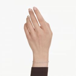 Bracelet femme swarovski matrix métal rhodié et cristaux 5731101 - bracelets-fantaisie - edora - 1