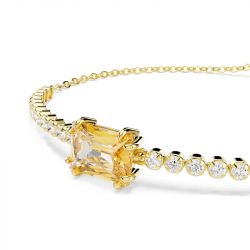 Bracelet femme swarovski tennis matrix métal doré et cristaux 5730699 - bracelets-fantaisie - edora - 3