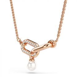 Collier femme swarovski constella métal doré rose et cristaux 5728589 - colliers-fantaisie - edora - 3