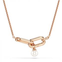 Collier femme swarovski constella métal doré rose et cristaux 5728589 - colliers-fantaisie - edora - 5