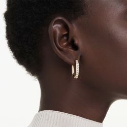 Boucles d'oreilles femme créoles swarovski métal doré et cristaux 5724584 - creoles - edora - 1